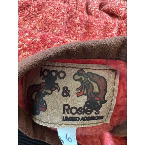 Vintage Lago & Rosie's Red Orange Dress With Matching Brown Vest Large - Picture 4 of 12